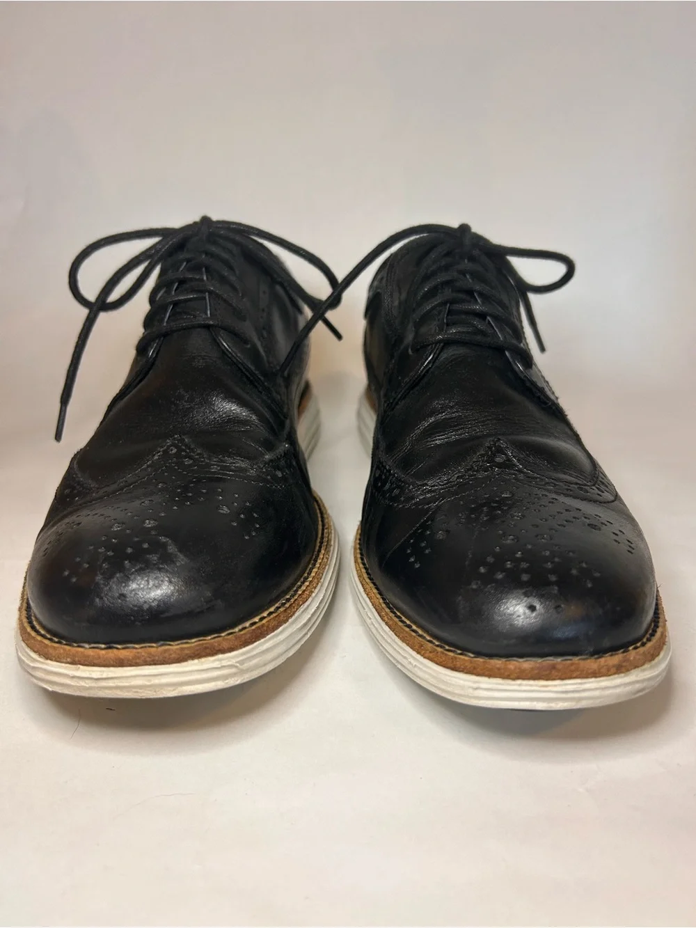 Cole Haan Men’s Long LunarGrand Wingtip Oxford‎ Shoe Black Size 13 M Classic